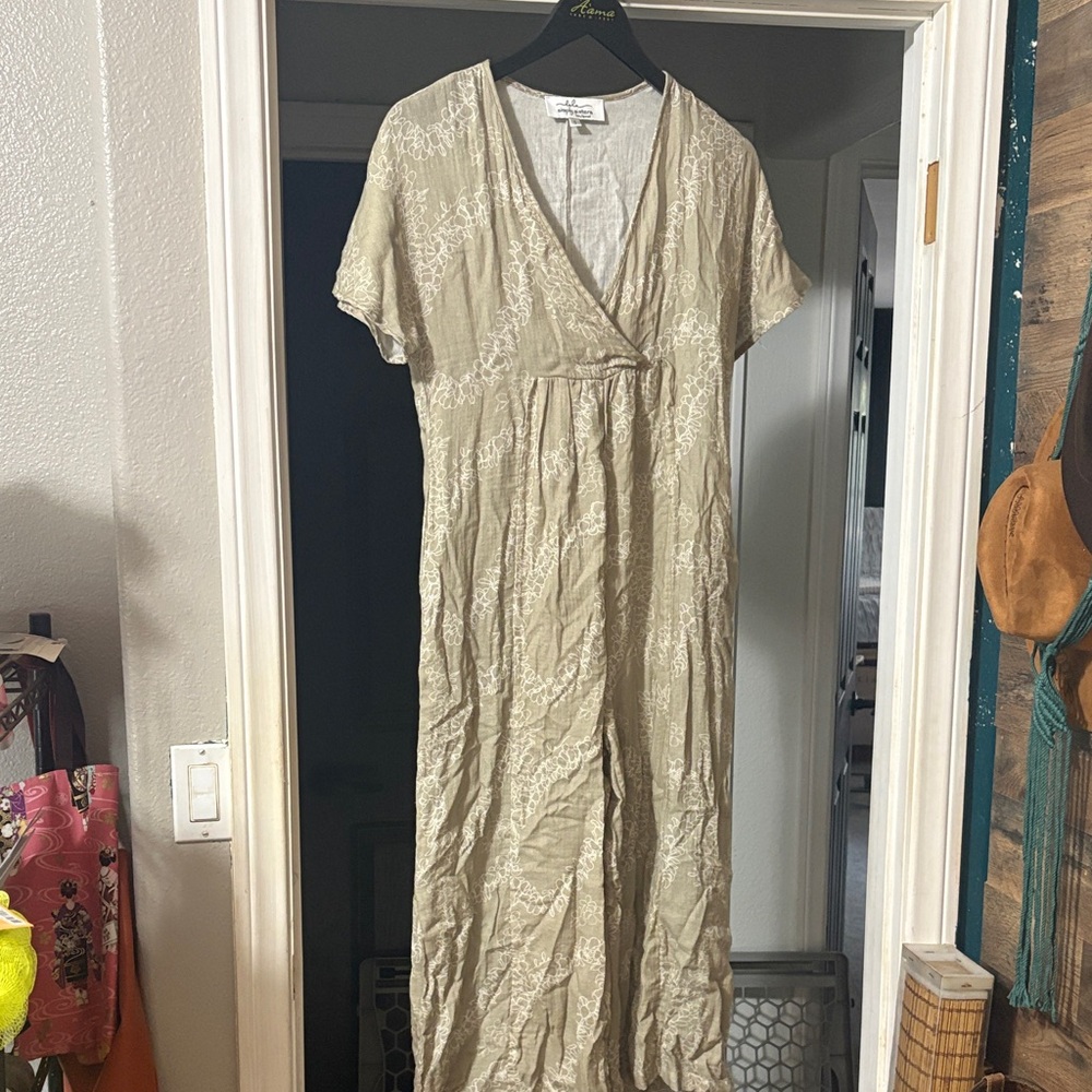 Elegant Beige Wrap Jumpsuit